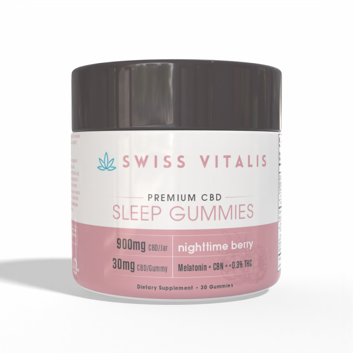 Swiss Vitalis  Sleep Gummies - 30 Count CBD+CBN+THC+Melatonin - Discreet Smoker