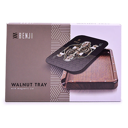 Benji - Walnut Tray w/ Magnetic Lid Kit - King Franklin - Discreet Smoker