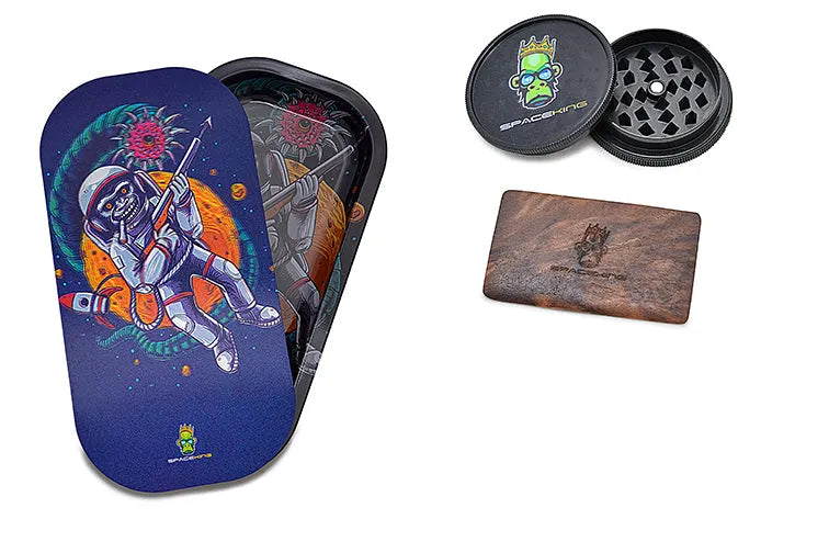 Space King 3D Holographic Slim Tray Kit (5 Designs) - Discreet Smoker