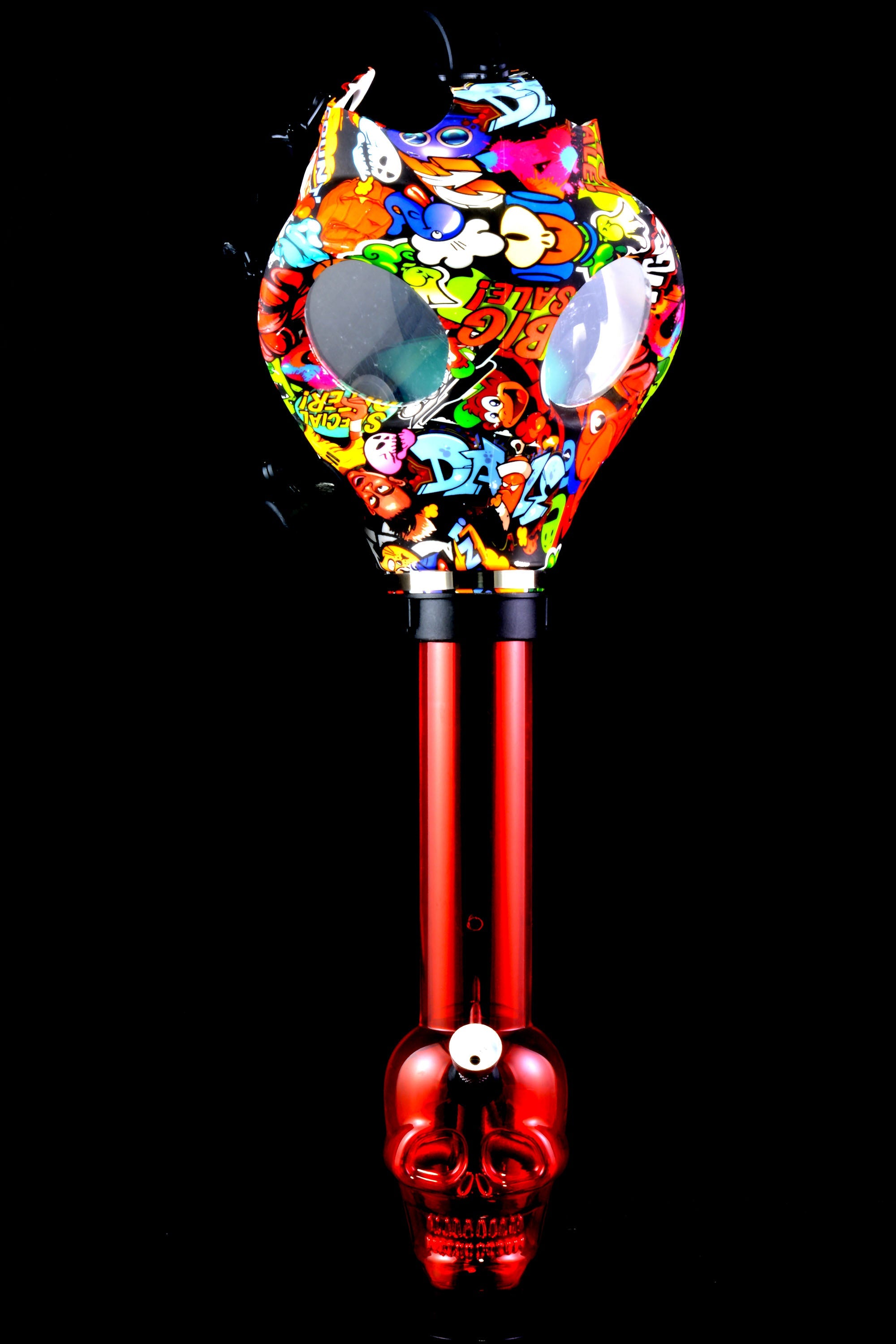 Acrylic Gas Mask Bong “Alien Skull” – Design Options - Discreet Smoker