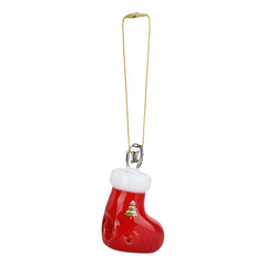 Santa's Secret Hangable Glass Christmas Ornament Hand Pipe - 2.5" / Stocking