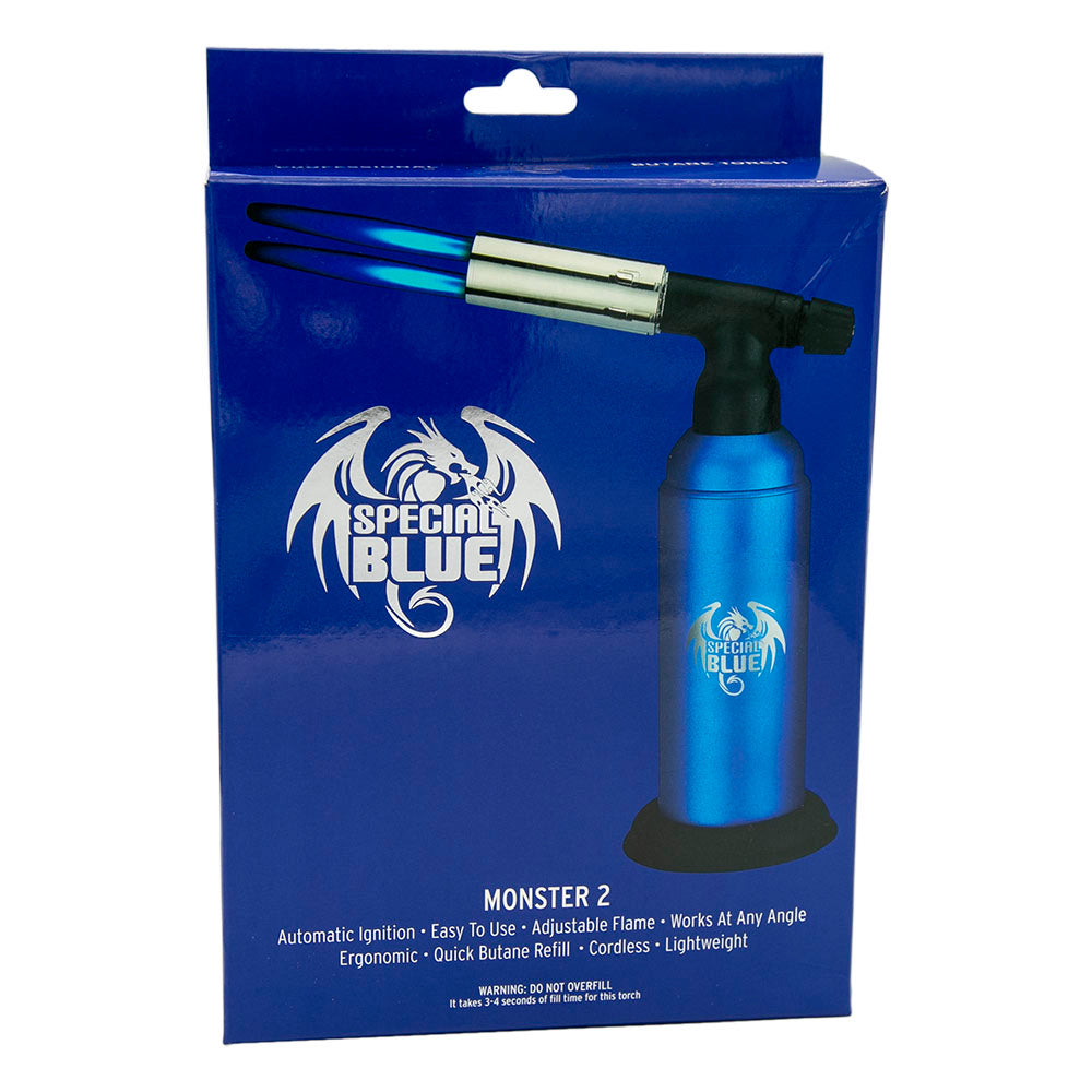 Special Blue Monster Pro 2 Torch Lighter | 8" - Discreet Smoker
