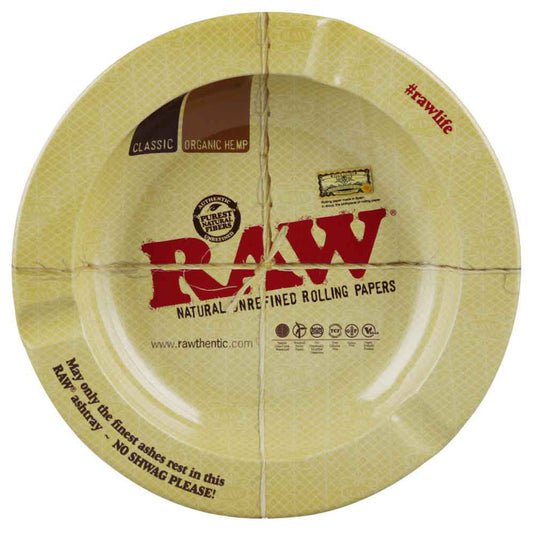 Raw Round Metal Ashtray - Magnetic / 5.5" - Discreet Smoker