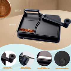 Cigarette Rolling Machine, Manual Cigarette Roller Cigarette Tobacco Injector for 8Mm Diameter Pipes and Most Cigarette Tubes - Includes Pressed Board, Cleaning Brush, Tube Probe, Spray Bottle (Black)
