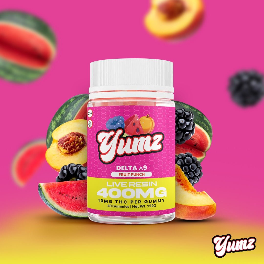 THC Gummies - Delta 9 THC - YUMZ LAB - Fruit Punch - Discreet Smoker