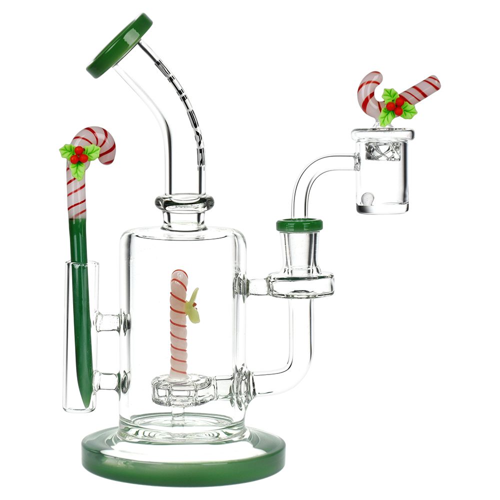 Pulsar Holidaze Series Glass Dab Rig Set | 8.25" | 14mm F - Discreet Smoker