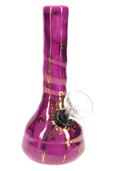 Ancient Creations Ceramics 6″ Ceramic Beaker Bong – 22K Gold – US-Made - Discreet Smoker