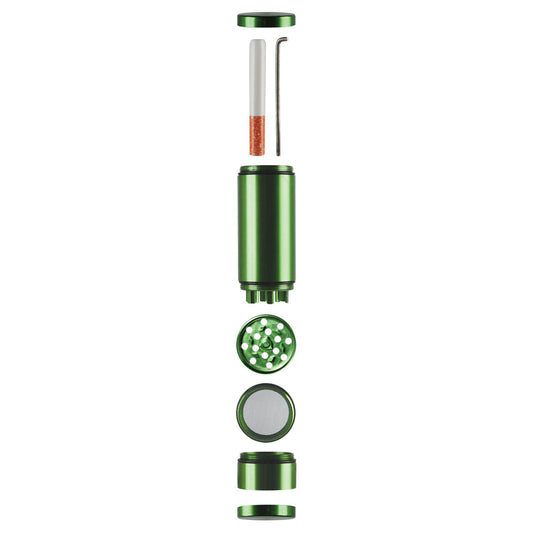 All-In-One Dugout/Grinder w Storage - 5" / Colors Vary - Discreet Smoker