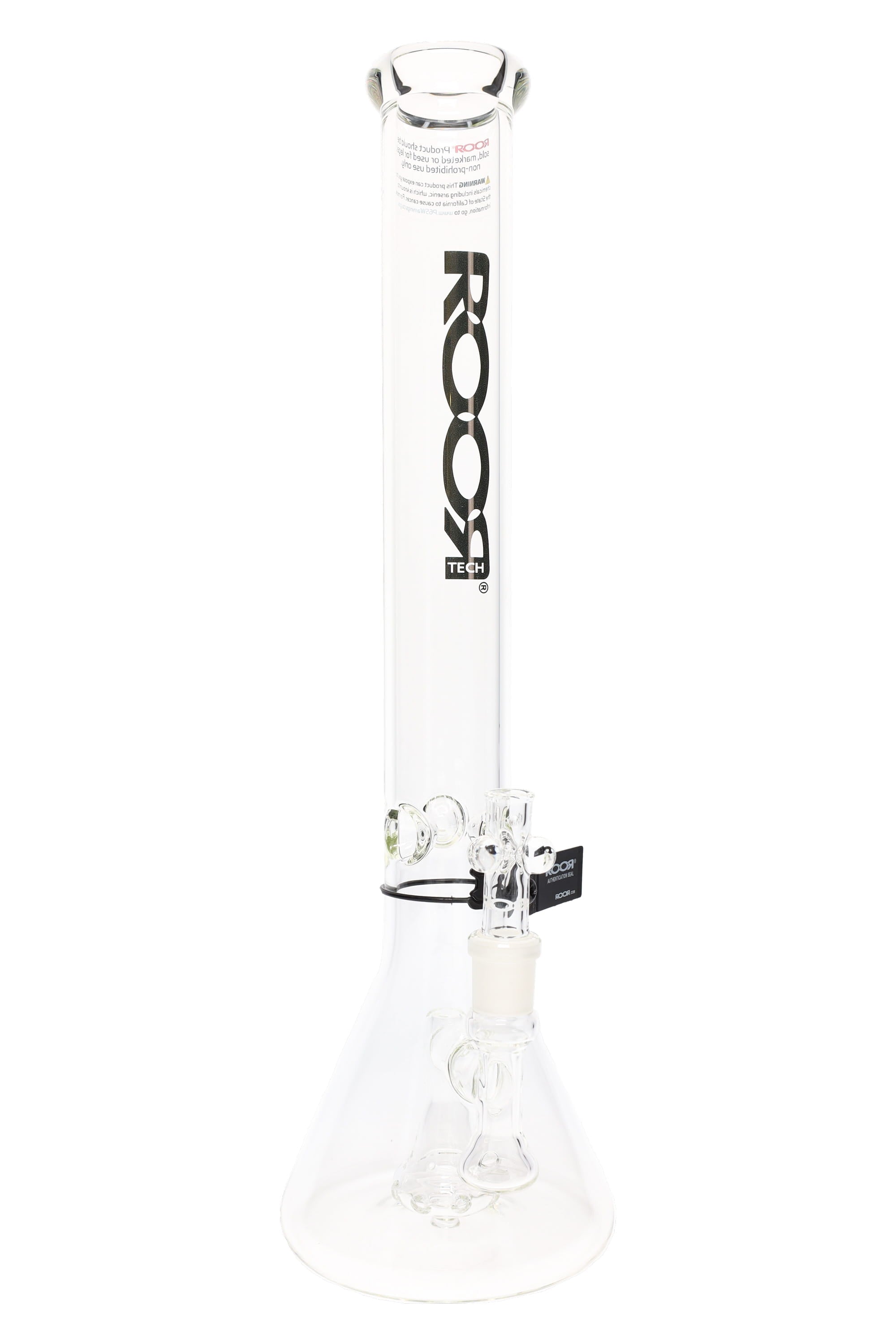 ROOR Tech 18" Stemless Beaker Bong with Showerhead Perc – Clear Glass GOG - Discreet Smoker