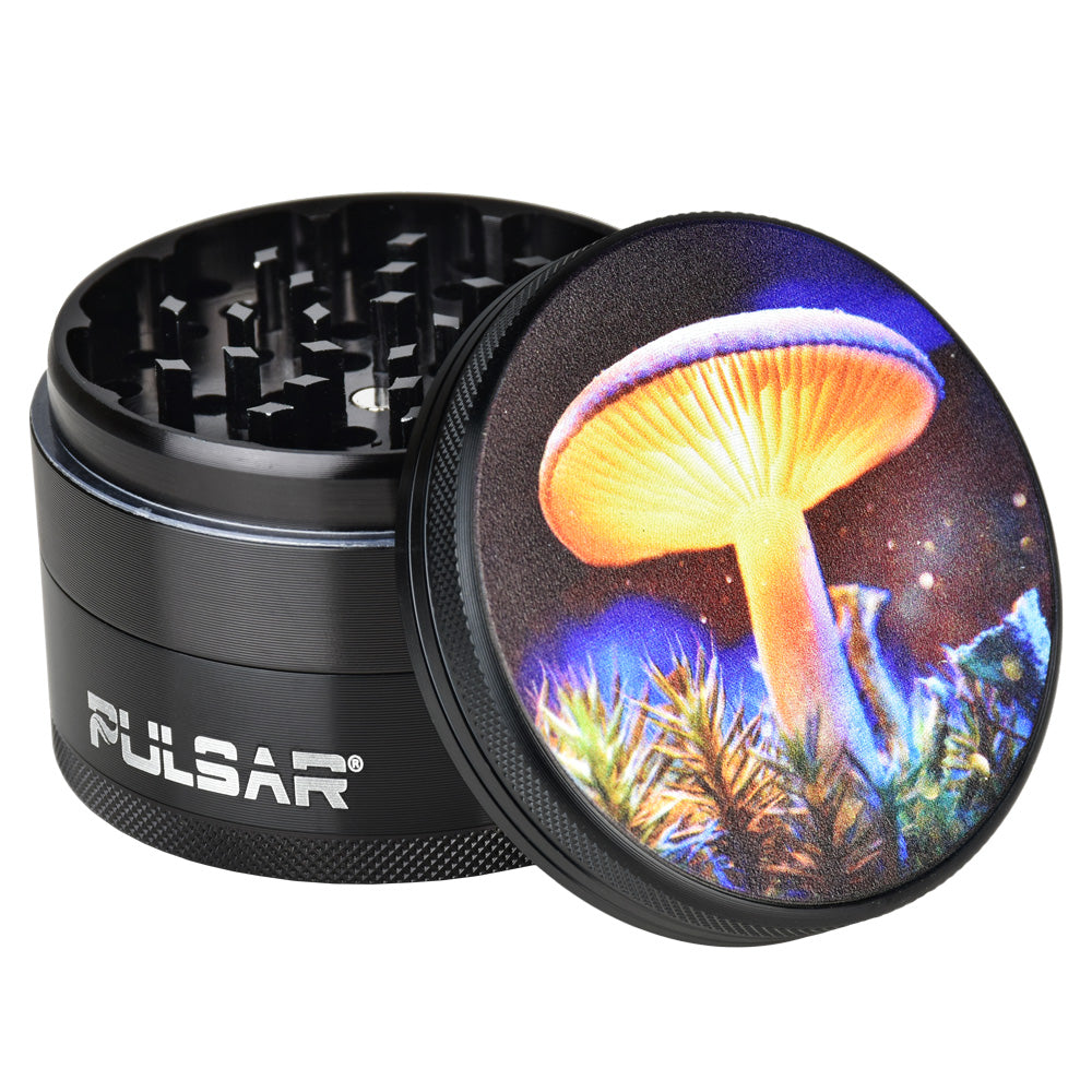 Pulsar Artist Series Grinder | Mystical Mushroom - Discreet Smoker