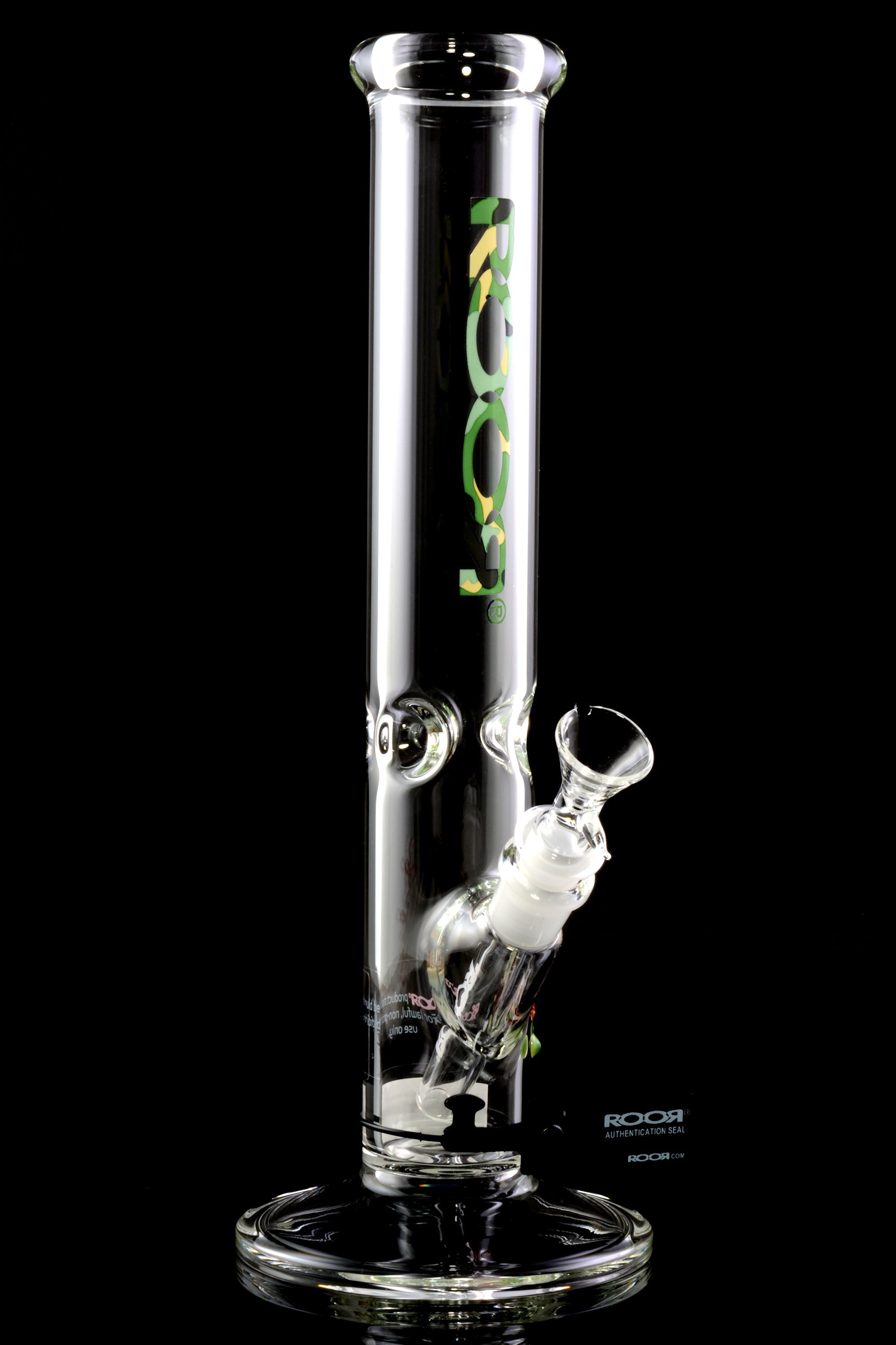 ROOR 14″ 50 mm Straight Tube Bong – Ice Pinch – 5 mm Thick - Discreet Smoker