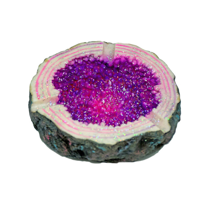 Sparkling Geode Ashtray, Geode Purple