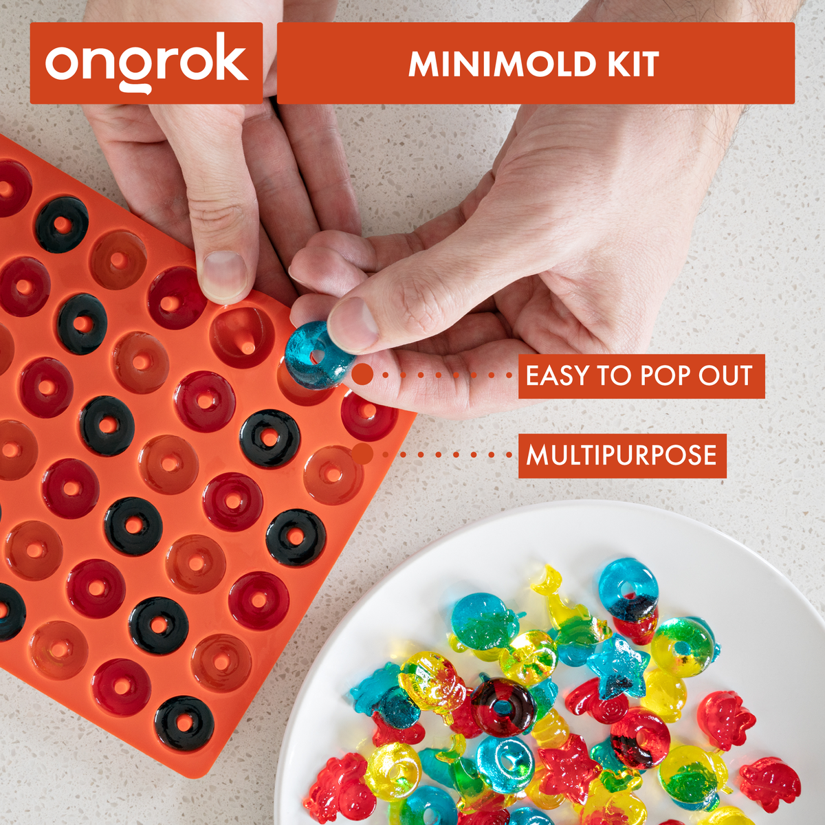 Ongrok Silicone Gummy Molds with Droppers - Discreet Smoker