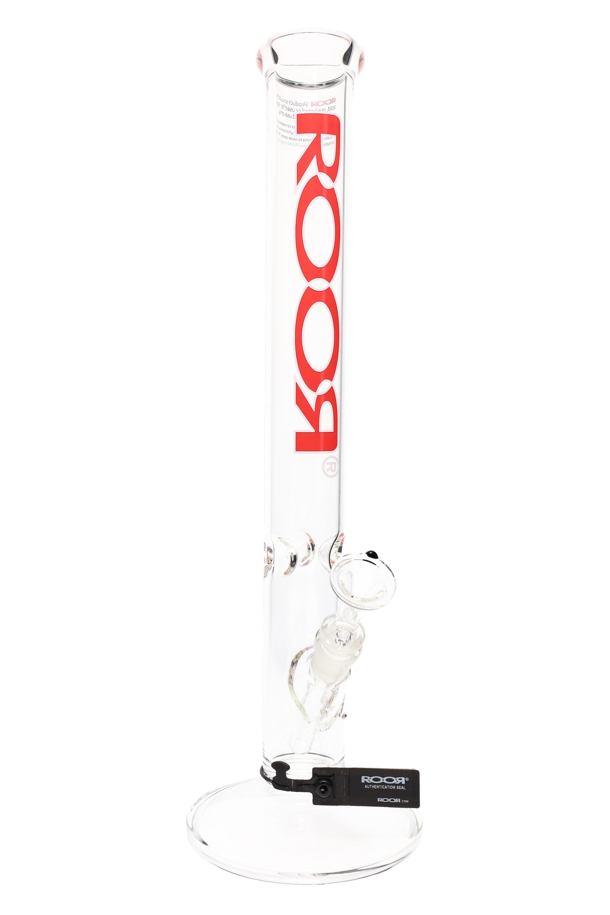 ROOR 18" Straight Shooter – 5 mm Glass-on-Glass Tube with Ice Pinch - Discreet Smoker