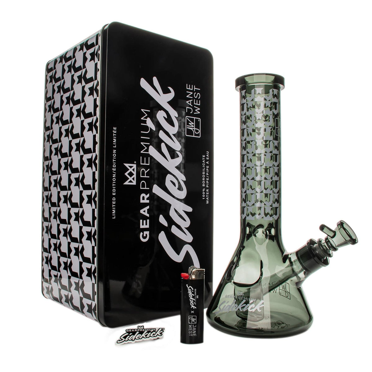 Jane West Limited Edition Sidekick Bong by GEAR Premium® - Discreet Smoker