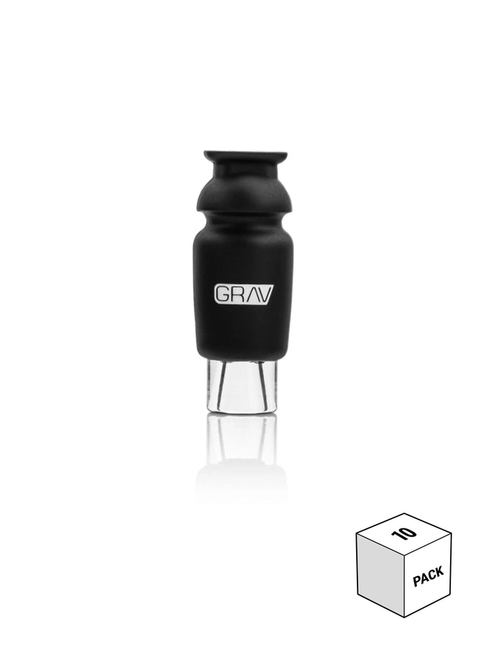 GRAV® Silicone-Capped Glass Crutch 10packs, Black