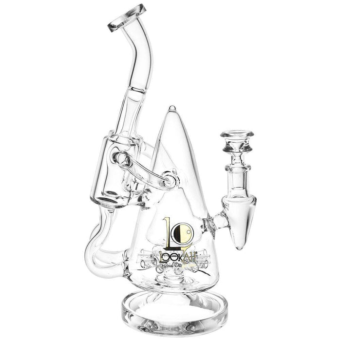 Lookah Glass Pyramid Recycler Water Pipe | 11" | 14mm F, Clear