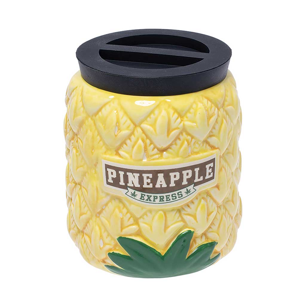 LARGE PINEAPPLE CERAMIC STORAGE JAR - Discreet Smoker