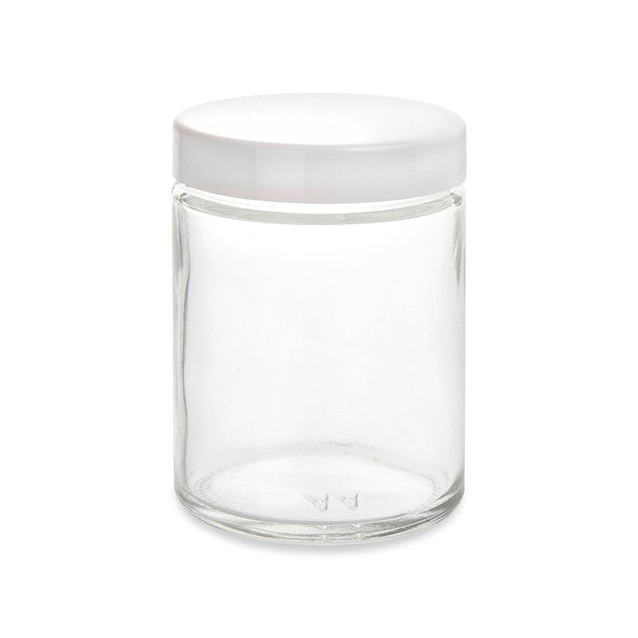 Loud Lock - Glass Jar w/ Lid - 4oz - 100ct, White