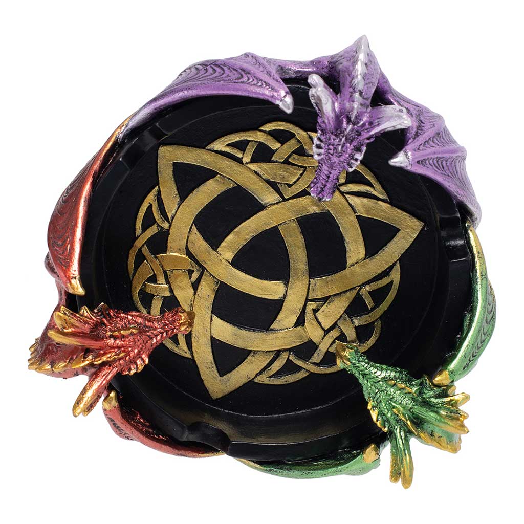 TRI COLOR TRIPLE DRAGON ASHTRAY - Discreet Smoker