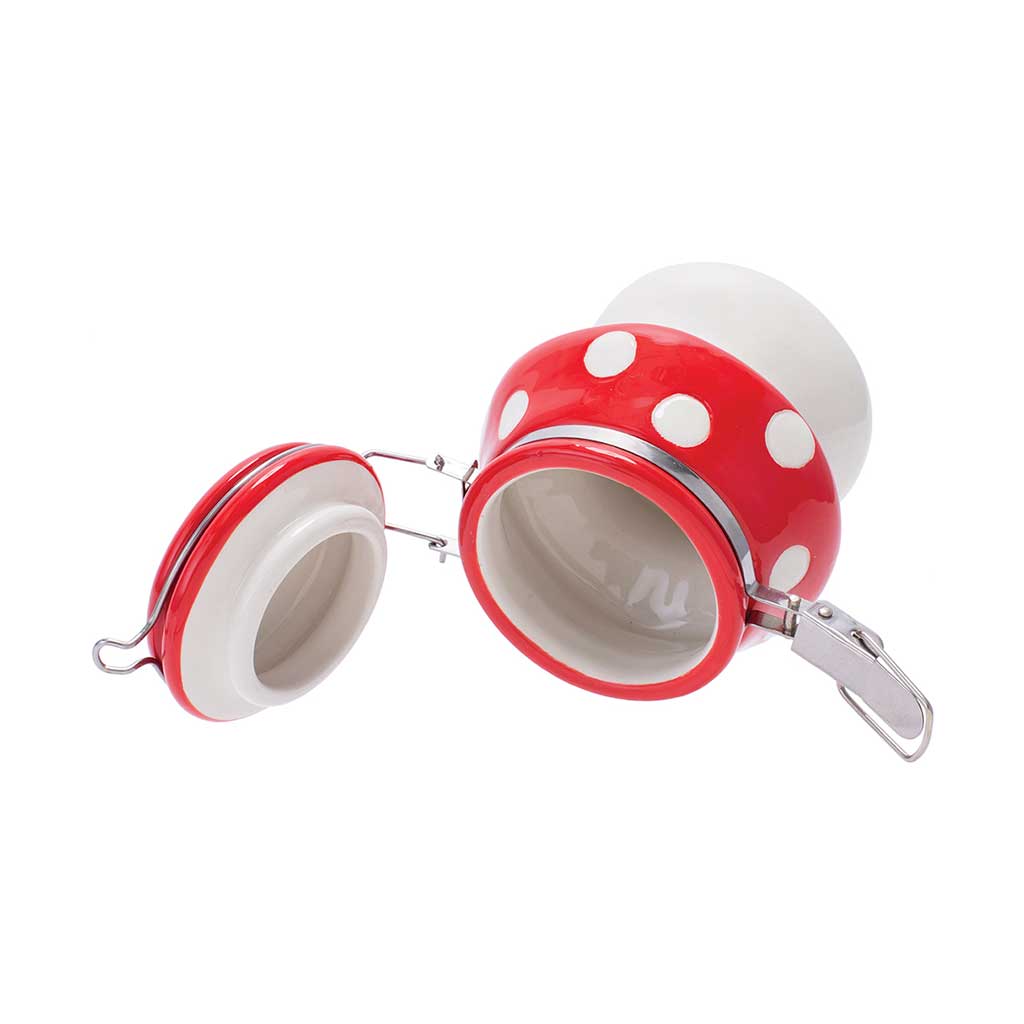 MUSHROOM CERAMIC JAR WITH CLASP - Discreet Smoker