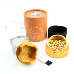 4 Piece Aluminum Herb Grinder | AITH v.I – OG - Repeat Pattern - Discreet Smoker