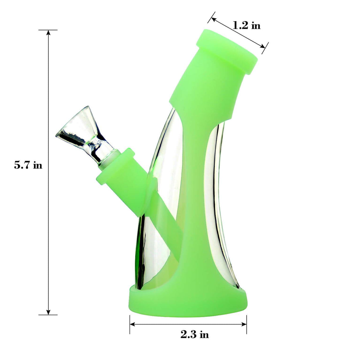 Mini Horn Glow In The Dark Bong - Discreet Smoker