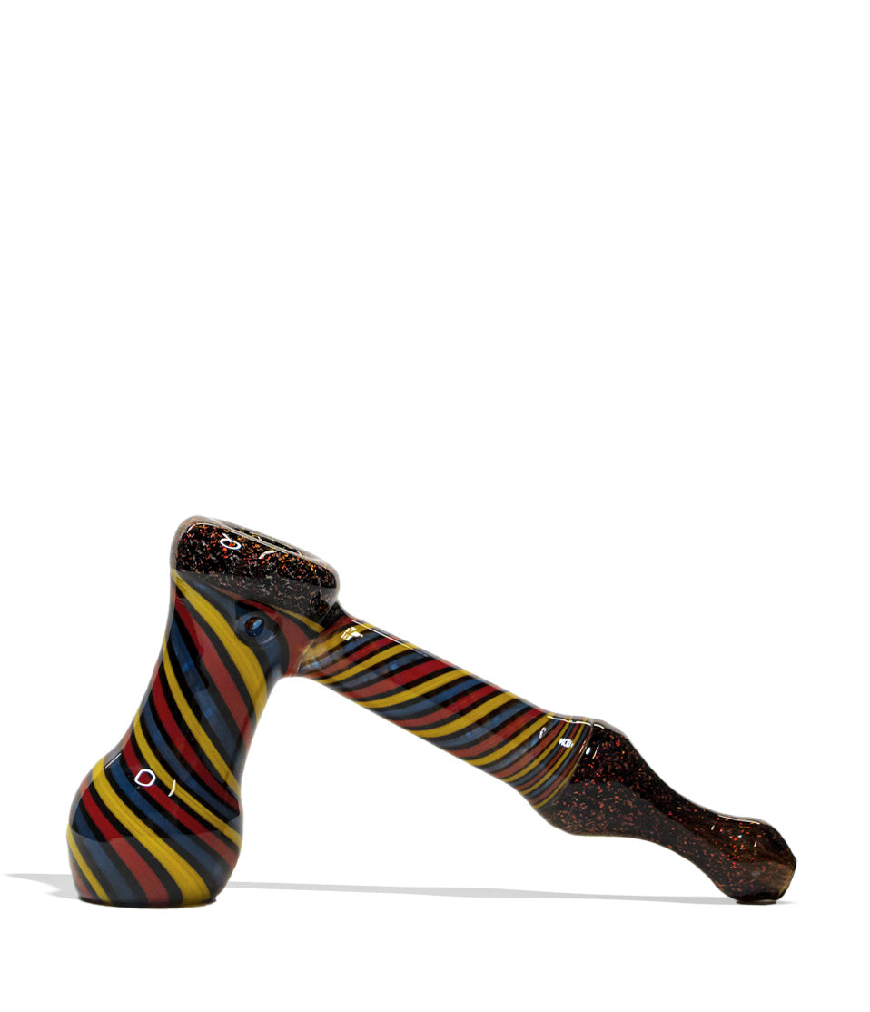 5 inch Premium Bubbler with Dicro Color and Stripe Design - Discreet Smoker