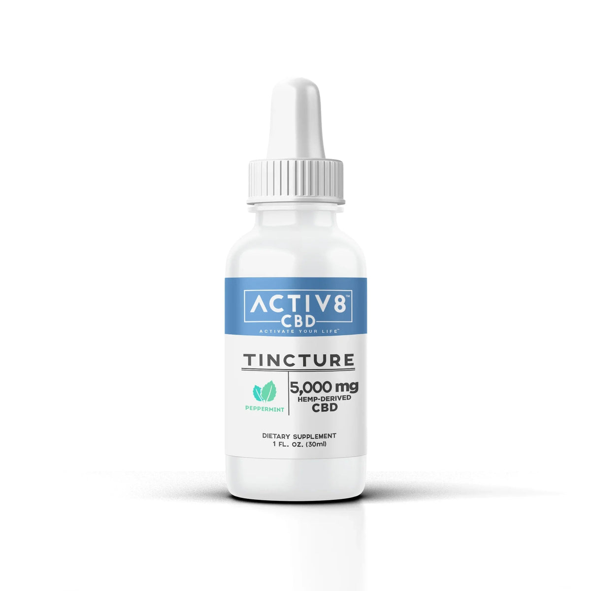 ACTIV8 CBD Tincture: 325mg, 1,000mg, 2,500mg, 5,000mg & 10,000mg CBD - Discreet Smoker