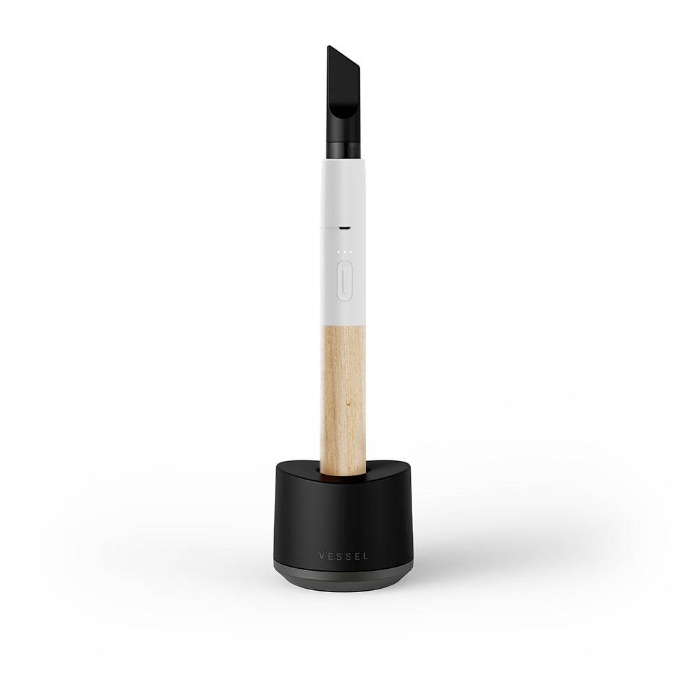 Vessel Wood 510 Battery [White/Beechwood] + - Discreet Smoker