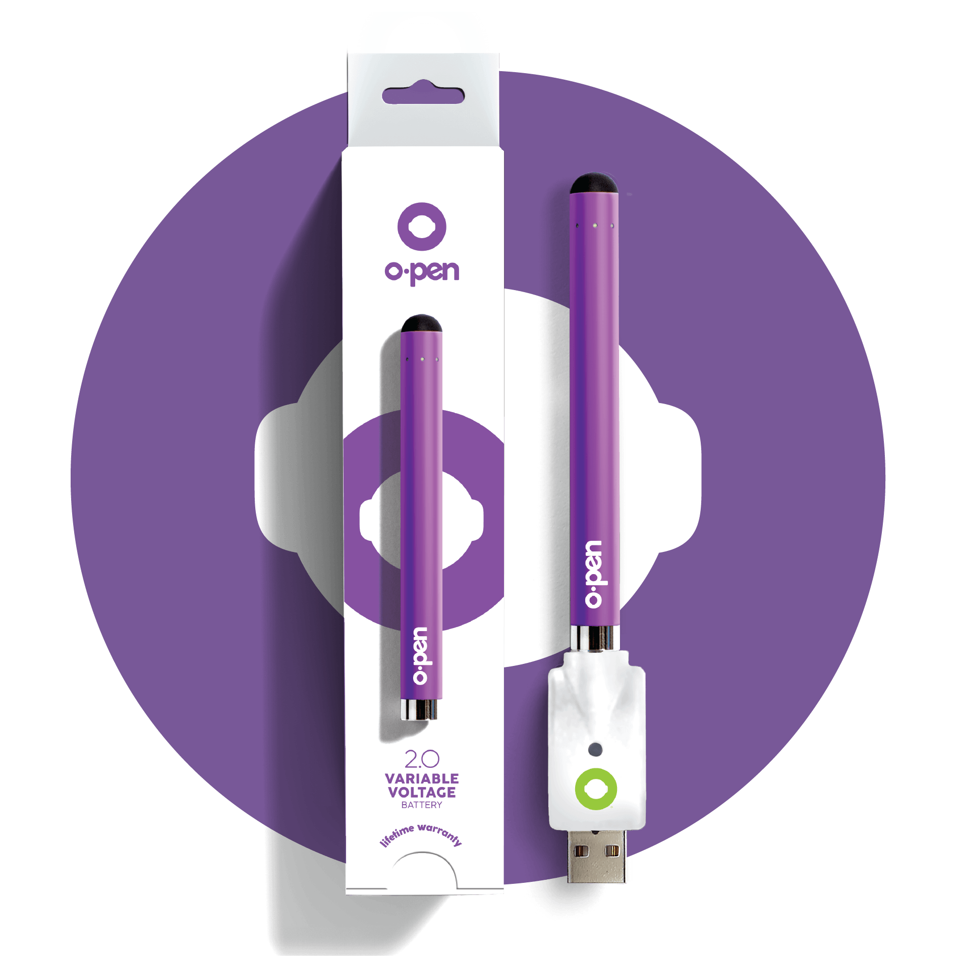 O.pen 2.0 Variable Voltage 510 Battery - Discreet Smoker