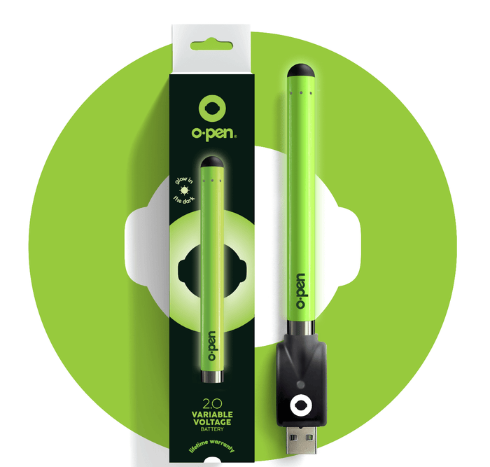 O.pen 2.0 Variable Voltage 510 Battery, Glow in the Dark
