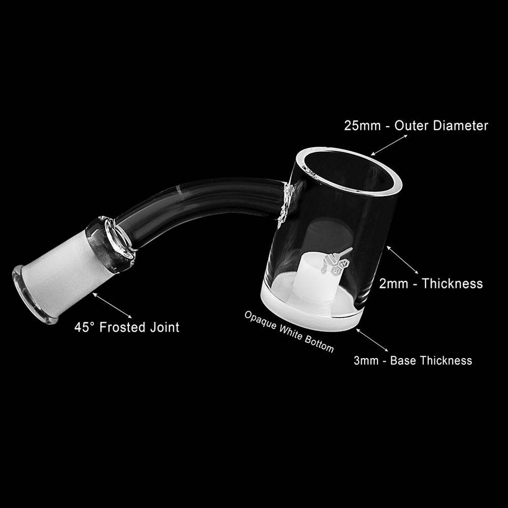HONEY & MILK CORE REACTOR QUARTZ BANGER - 45° DEGREE | YL - Discreet Smoker