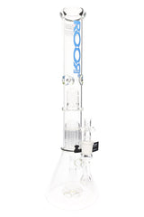 ROOR Tech Stemless Clear Beaker Bong – Multi Percs – 18″ – 5 mm - Discreet Smoker