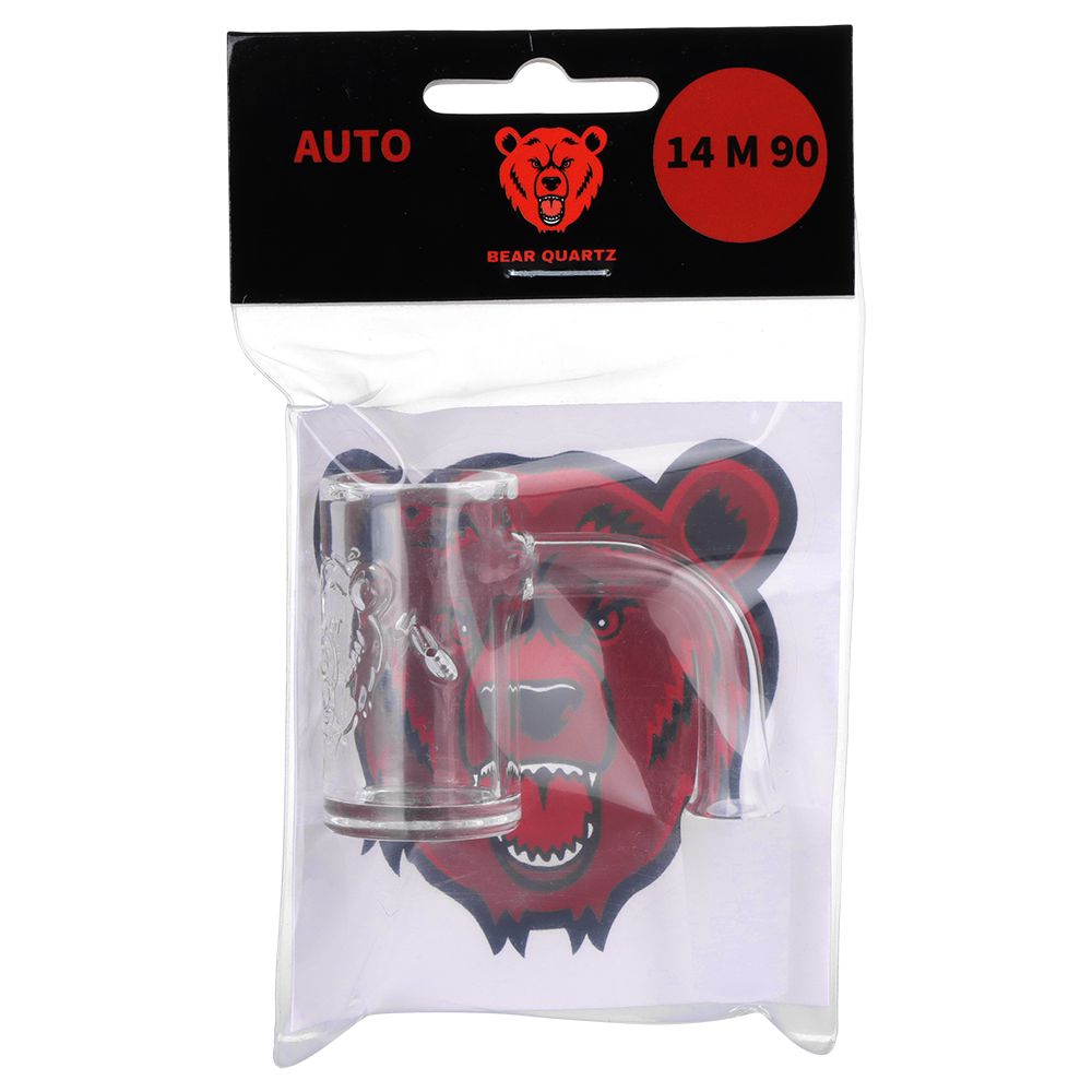 Bear Quartz 25MM Auto Spinner Banger | 90 Degree - Discreet Smoker