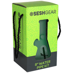 SeshGear Glass Beaker Water Pipe Smokers' Kit | 8" | 14mm F - Discreet Smoker
