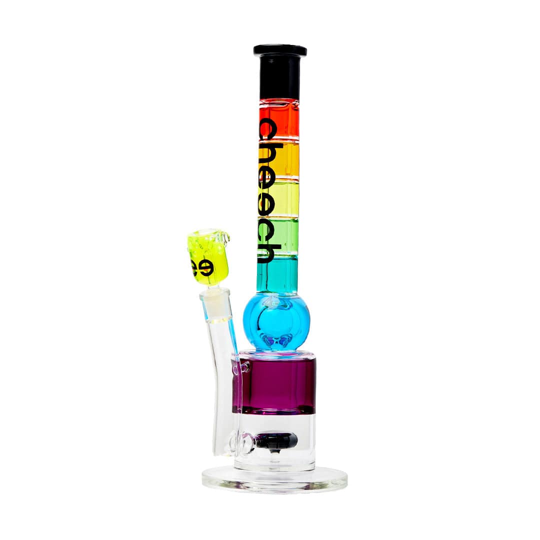 Cheech Glass 18" Rainbow Glycerin Water Pipe - Discreet Smoker