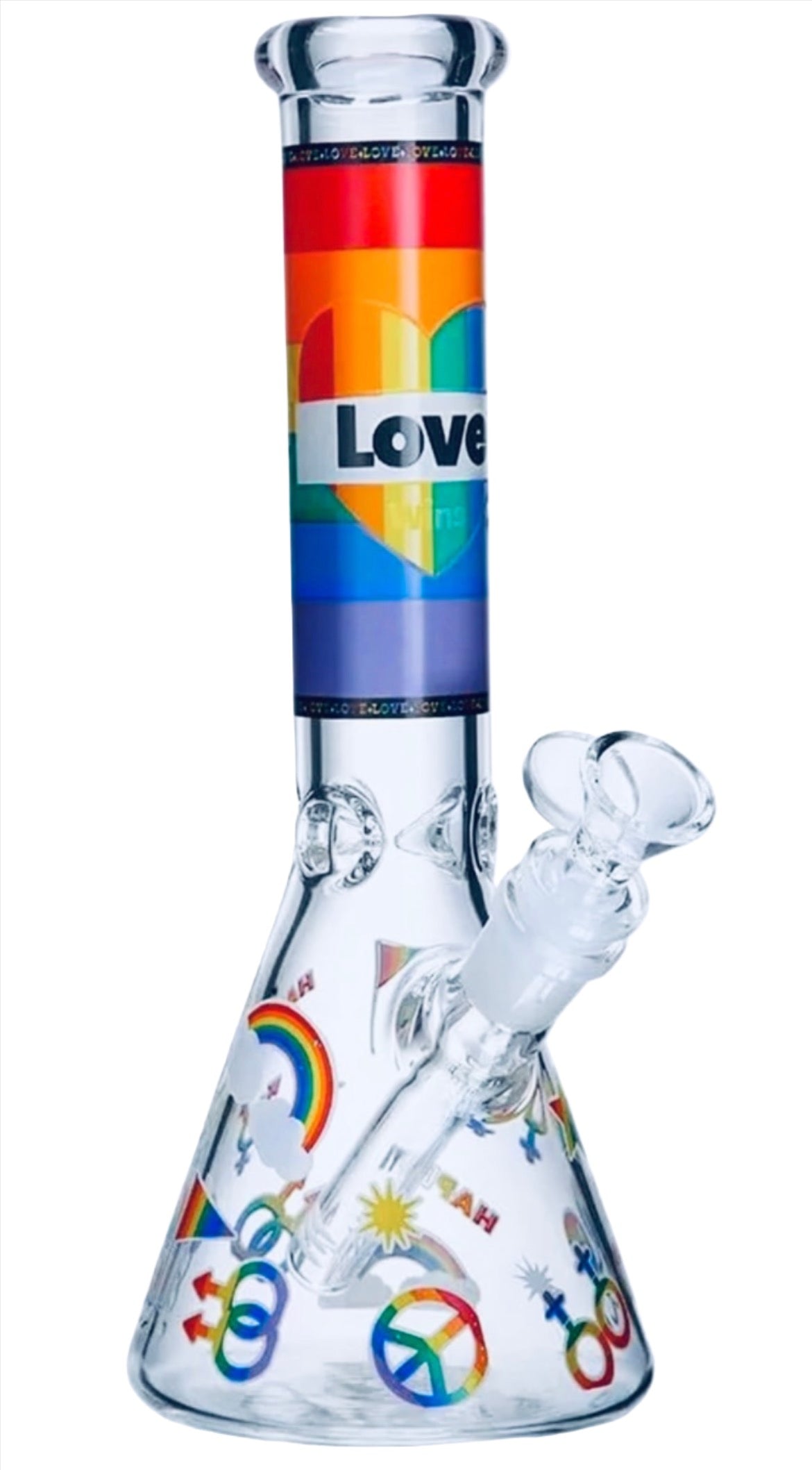 Uniqsmokes 10inch Glass Rainbow Pride Bong