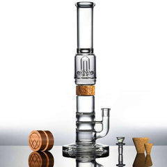 Vitae Glass 16" Tri-UFO Bong - Discreet Smoker