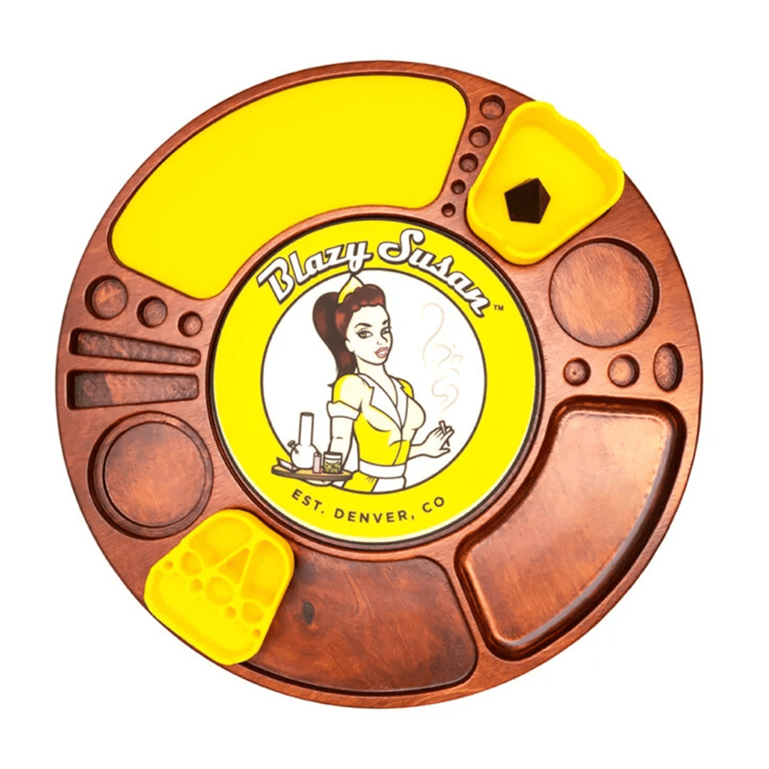 Blazy Susan Spinning Rolling Trays - Discreet Smoker