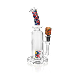 High Society | Centauri Premium Wig Wag Hybrid Pipe (White Rainbow) - Discreet Smoker