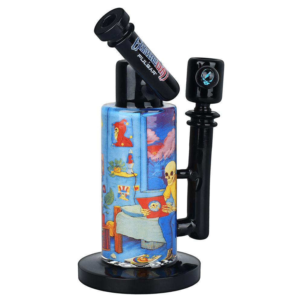 Grateful Dead x Pulsar Inside Print Water Pipe - 8.5" / 14mm F / Deadhead Dorm - Discreet Smoker