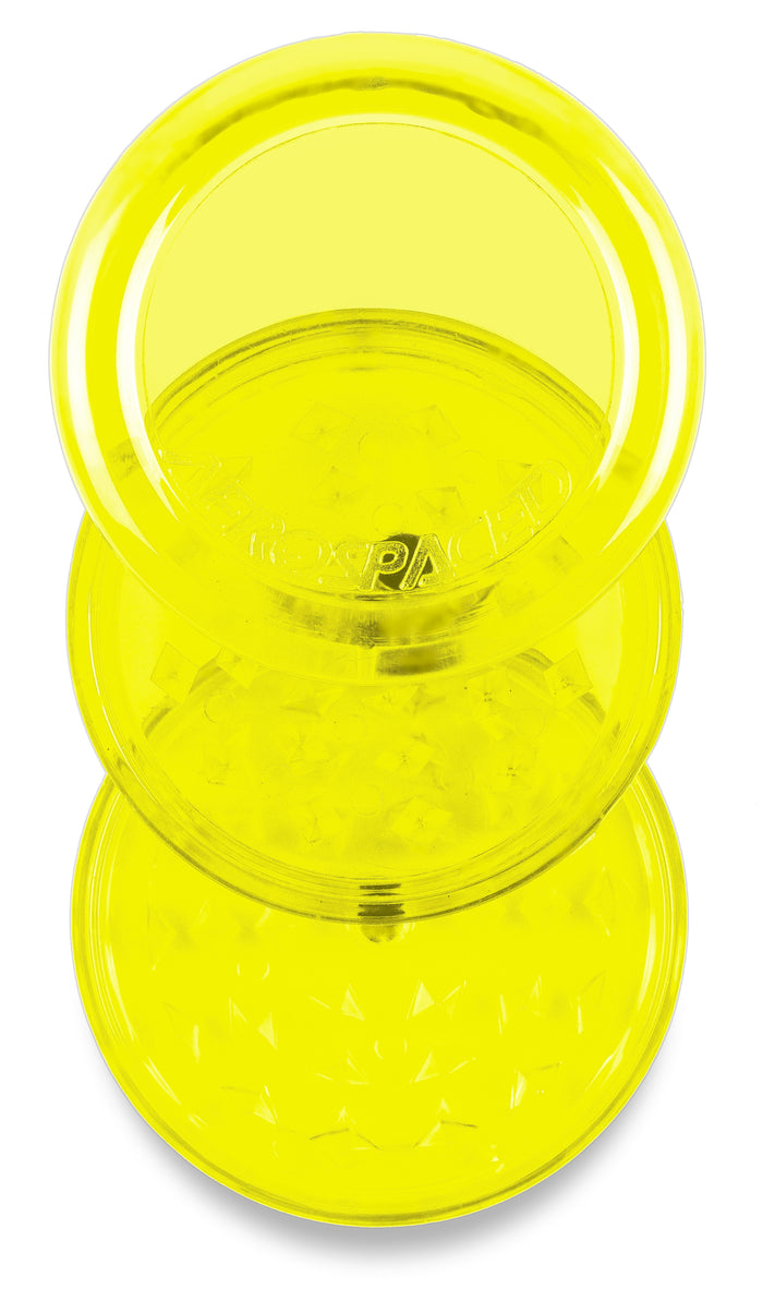 Higher Standards 4-Piece Herb Grinder with Pollen Catcher, yellow