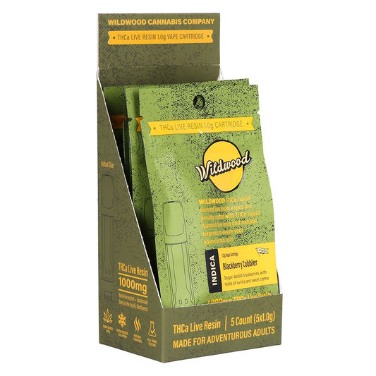 Wildwood Dispensary Grade Live Resin THCA Cartridge | 1g | 5ct Display - Discreet Smoker
