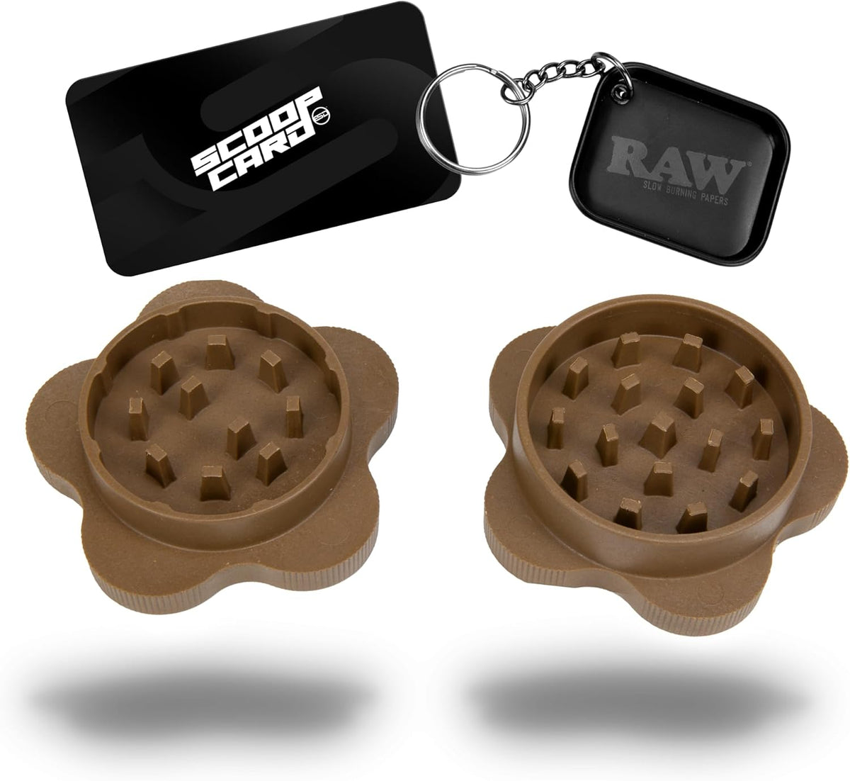 Gripper Grinder - Spice Mill - Medium Grind V2 +  Tiny Matte Black Murder'D Tray Keychain - Unique Collectible