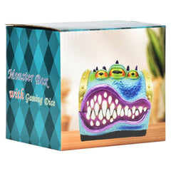 Monster Polyresin Box with Gaming Dice - 3.8" x 3.6" - Discreet Smoker