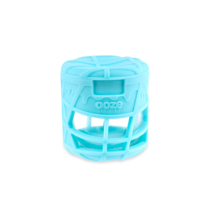 Ooze Prizm Silicone-Wrapped Glass Stash Jar, Blue