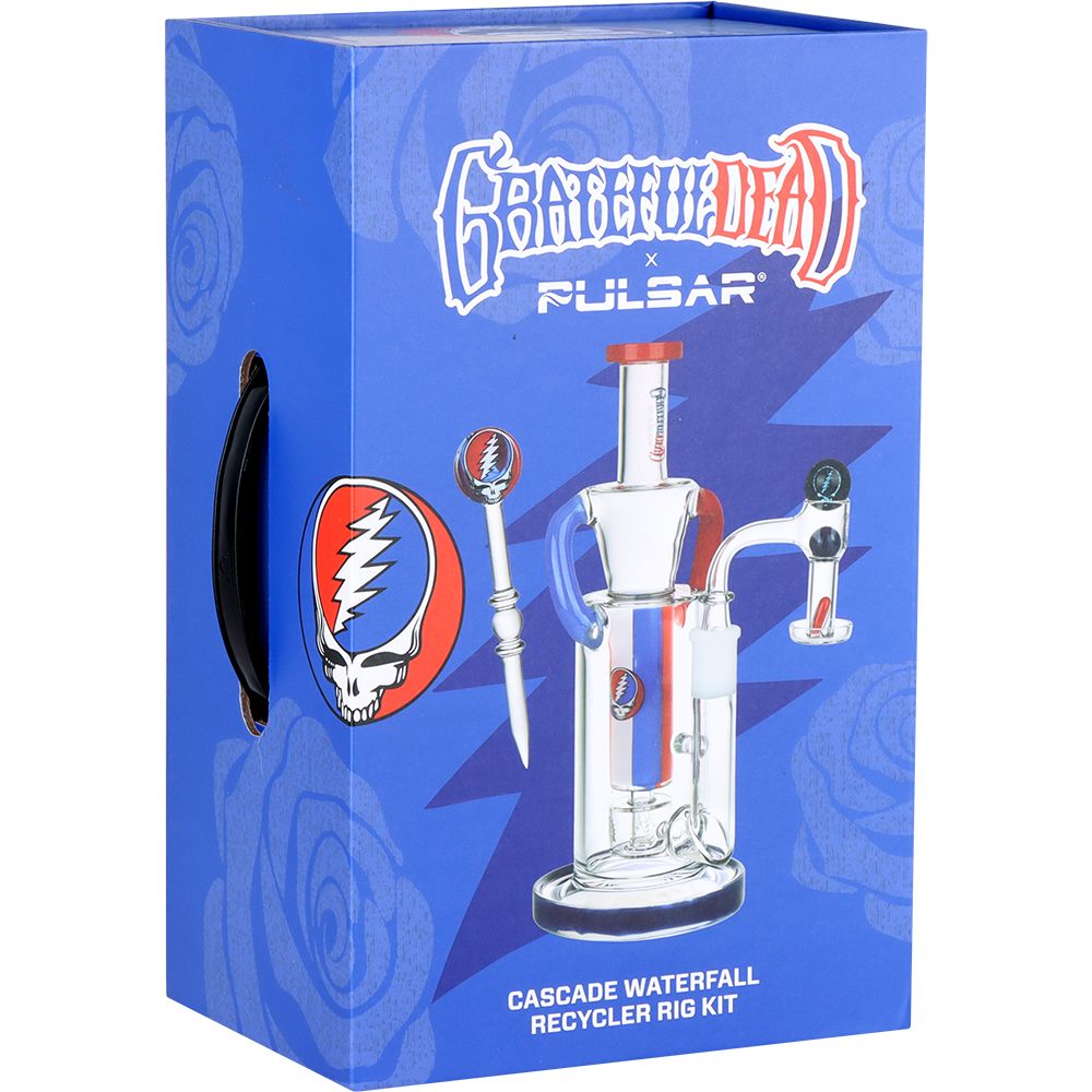 Grateful Dead x Pulsar Cascade Waterfall Recycler Rig Set - 9" / 14mm F - Discreet Smoker