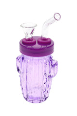 Colored Glass Cactus Water Pipe “Desert Sipper” – 3.5″ - Discreet Smoker