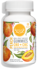 WYLD Real Fruit Infused CBD + CBC Gummies Peach (60MG -1200MG)